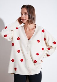 LELA LOOSE FIT - Cardigan - ecru