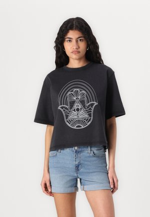 CARLA WASHED - Print T-shirt - black