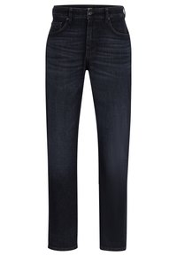 Jeans in denim scuro con un classico design a 5 tasche, gamba dritta e una trama sottile. Presentano una chiusura con bottone e zip in vita.