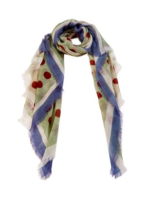 Sjaal - blue green red