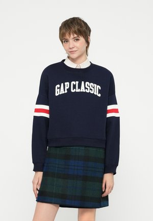 LOGO WEDGE PULLOVER - Sweatshirt - navy