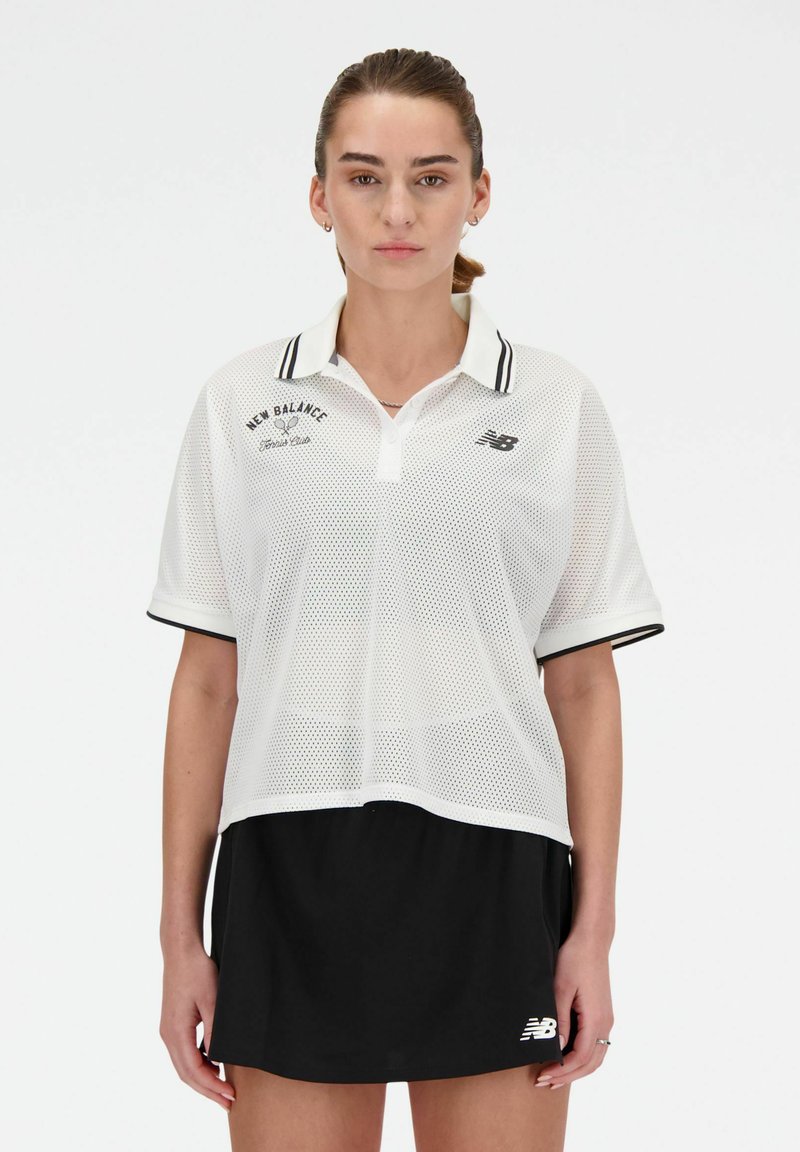 New Balance Poloshirt wit denim/whitedenim