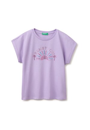 United Colors of Benetton, T-shirt con stampa - violet