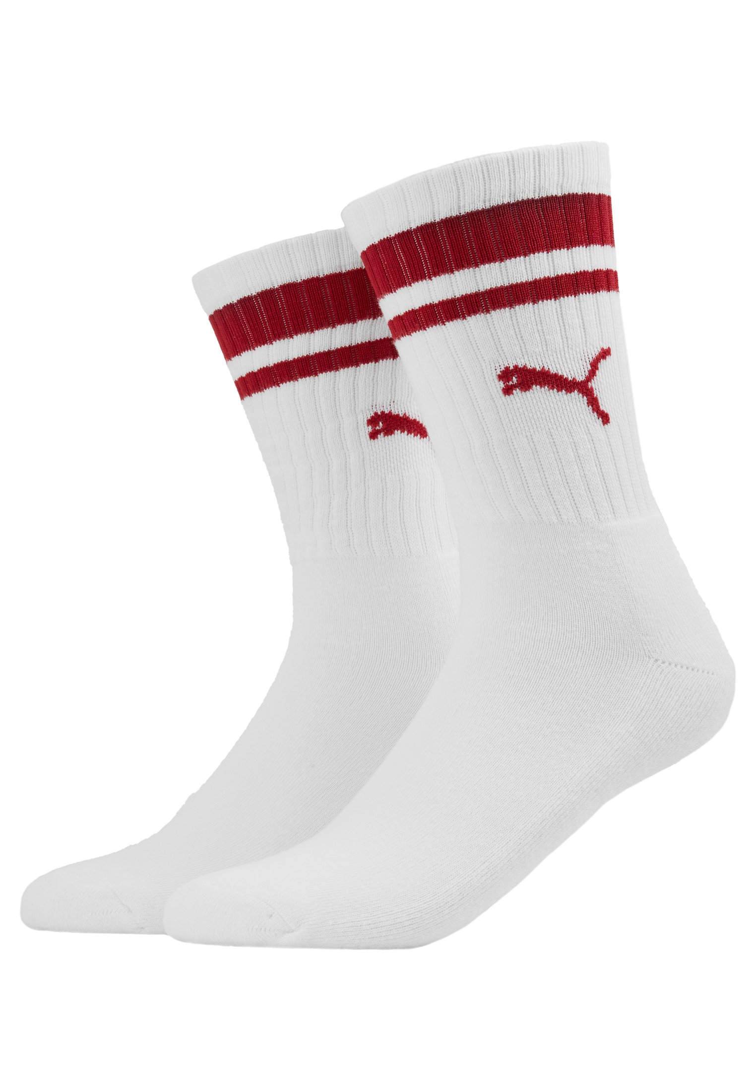 puma white with red stripe