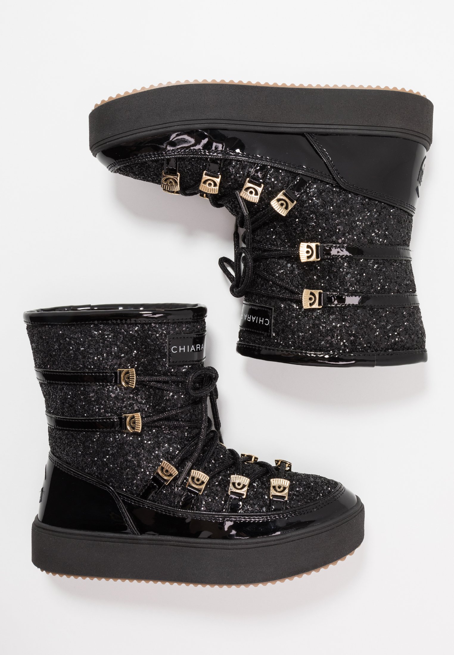 CHIARA FERRAGNI Lace up ankle boots Chiara Ferragni Lace Up Glitter Moon
