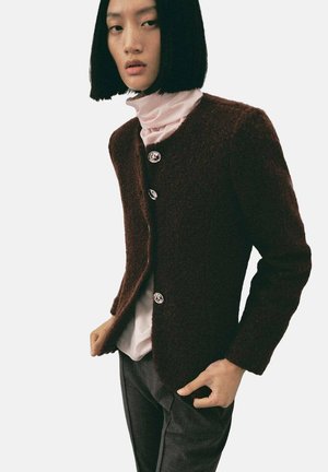 Chaqueta de punto - hnědá