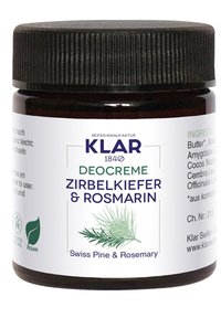 Klar Seifen - DEO CREME ZIRBELKIEFER   ROSMARIN - Deodorant - weiß Thumbnail Image 1