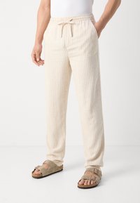Lindbergh STRIPED PANTS - Hlače - stone