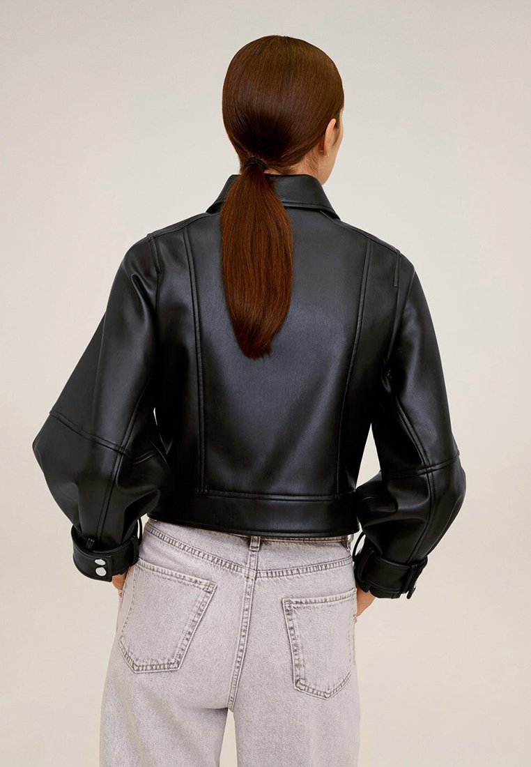 giacca in pelle mango