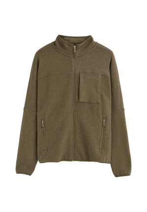 Polo Club, SWEATSHIRT MAN MINIMAL TEDDY LONG SLEEVE REGULAR FIT - Sudadera con cremallera - sage green