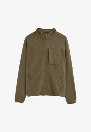 Polo Club, SWEATSHIRT MAN MINIMAL TEDDY LONG SLEEVE REGULAR FIT - Sudadera con cremallera - sage green