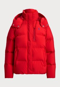 QUILTED HOODED DOWN JACKET - Jakna ispunjena paperjem - compass red