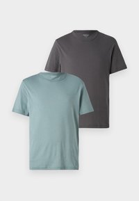 TOM TAILOR DOUBLEPACK T-SHIRTS - T-shirt basique - grey mint