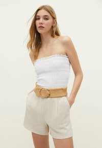 Stradivarius WITH TOPSTITCHING  - Cintura intrecciata - mottled beige