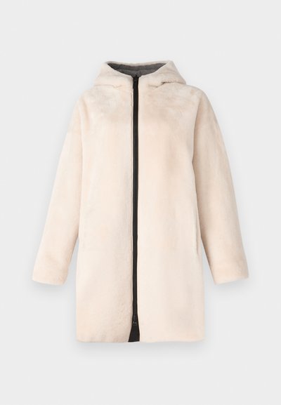 Yves Salomon Parka - charcoal/ivory