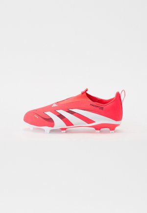 PREDATOR LEAGUE LACELESS FIRM/MULTI-GROUND KIDS - Scarpe da calcetto con tacchetti - lucid red/white/core black