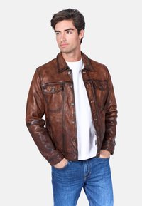 Freaky Nation Chaqueta de cuero - saddle