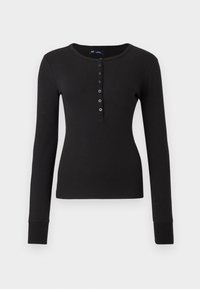 MOD HENLEY - Majica z dolgimi rokavi - black