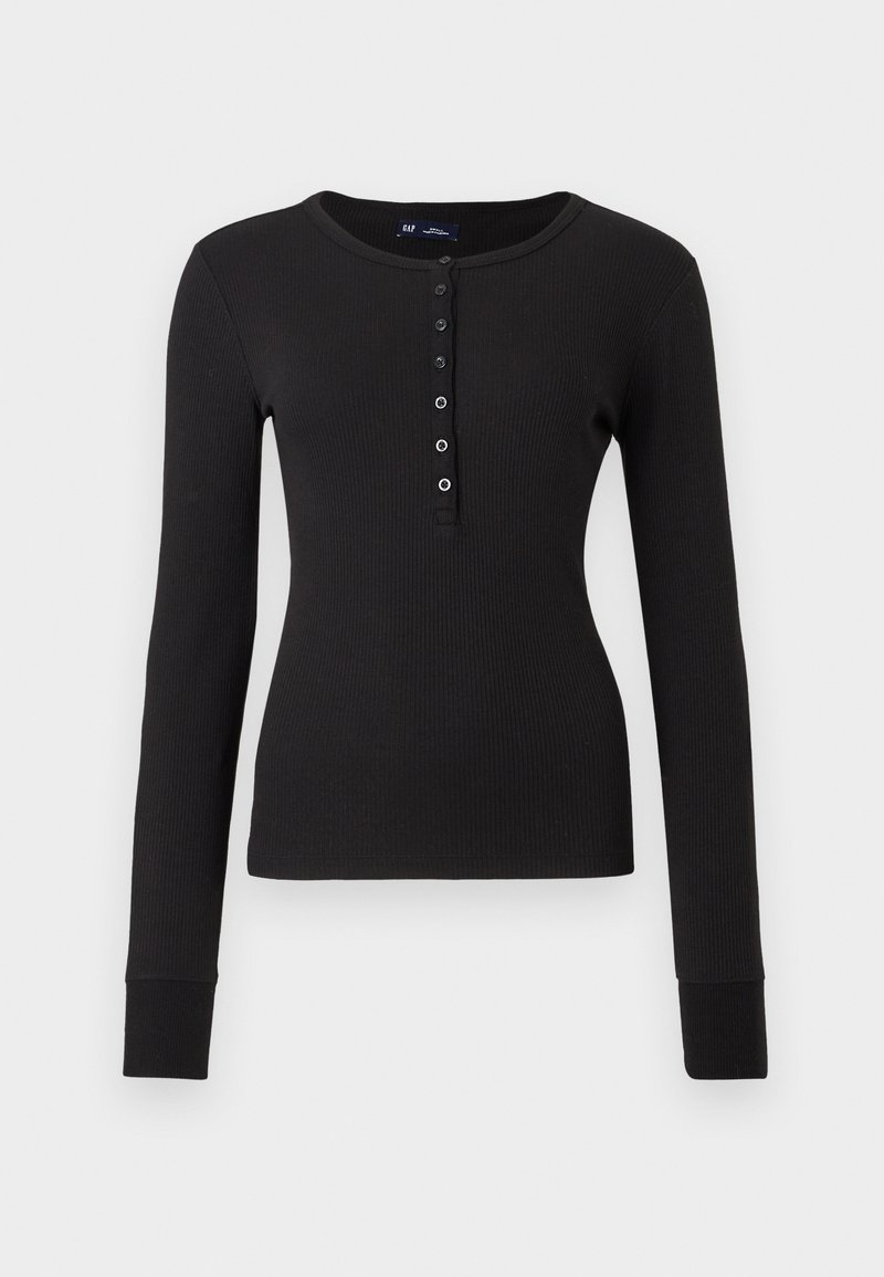 GAP MOD HENLEY - Longsleeve - black/zwart - Zalando.nl