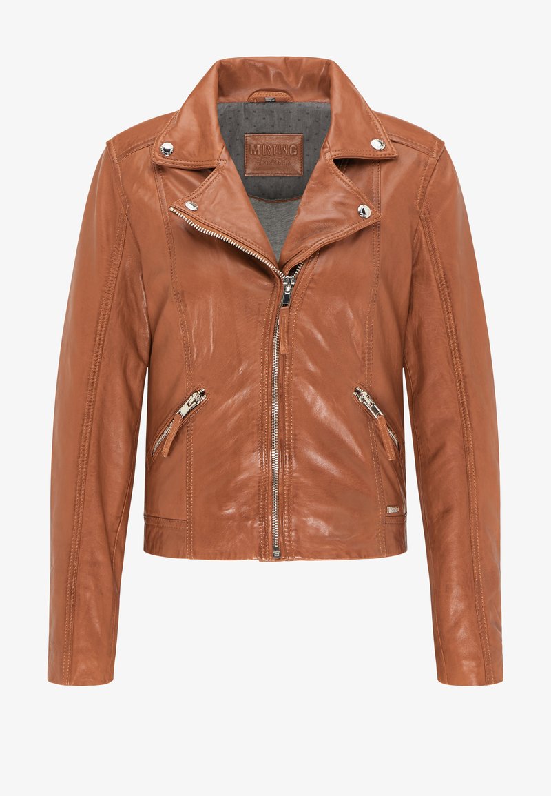 Mustang Leren jas - cognac