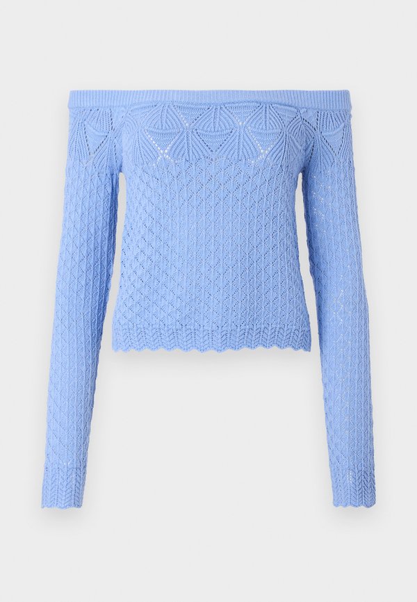 Stitchy Crochet-Style Off-the-Shoulder Sweater - Jumper3