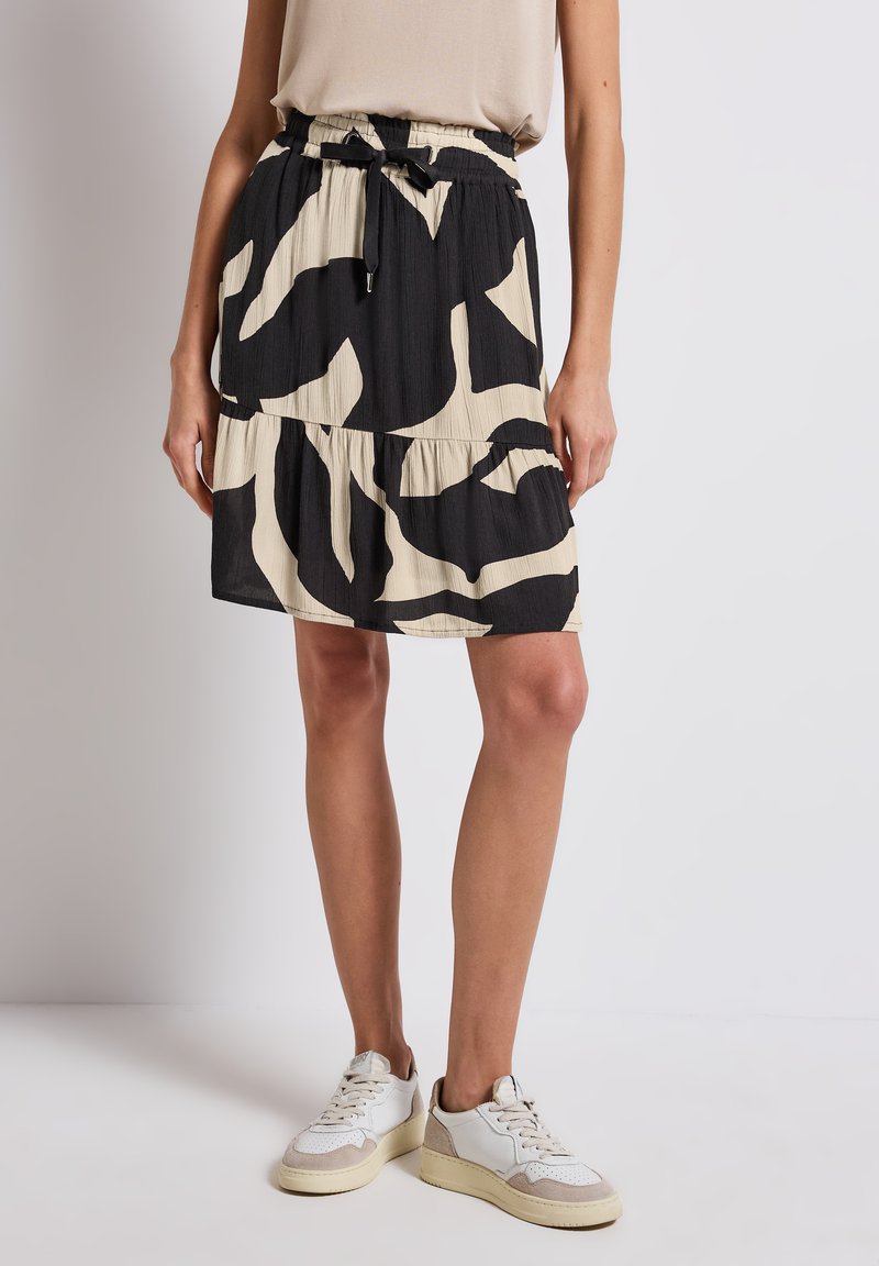Street One - PAPERBAG - Mini skirt - grau, Enlarge