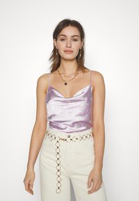 Gina Tricot COWLNECK SINGLET - Top - purple
