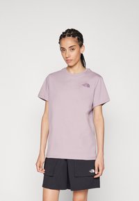 The North Face BOX RELAXED TEE - Marškinėliai su spaudiniu - purple chalk/midnight mauve