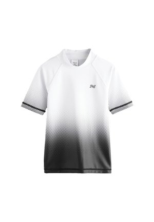 SHORT SLEEVE FIT - Majica za plivanje - black white