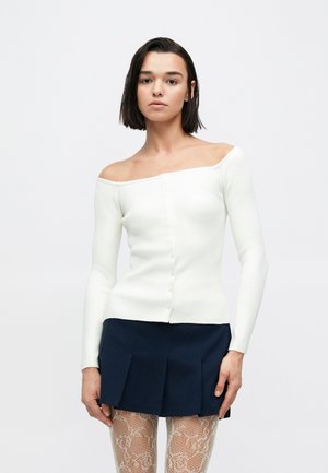 BUTTON - Top dugih rukava - off white