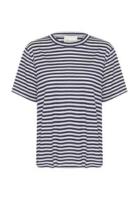 Unselected, dark sapphire blue striped