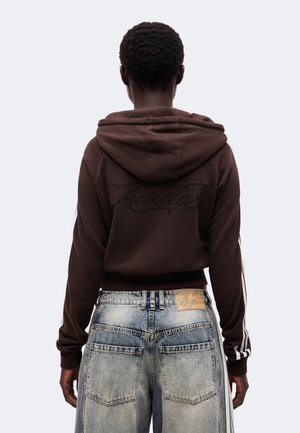 adidas Originals, GRAPHIC SHORT FRONT ZIP TRACK TOP - Суитшърт с цип - aurora coffee