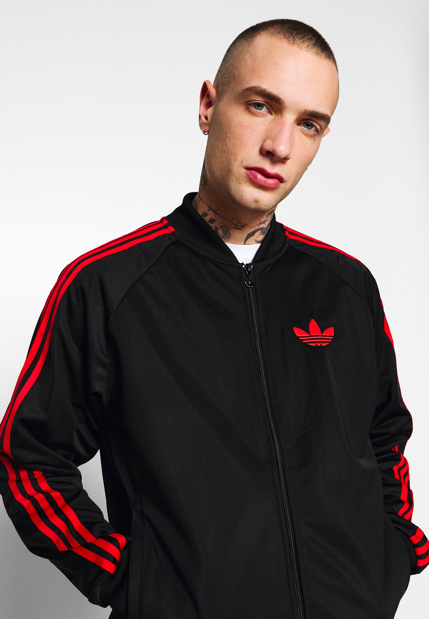 adidas Originals SUPERSTAR SPORT INSPIRED TRACK TOP adidas Superstar TT jacket black red