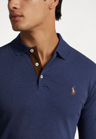 Polo Ralph Lauren CUSTOM SLIM FIT SOFT COTTON POLO SHIRT - Hosszú ujjú felső - dark blue
