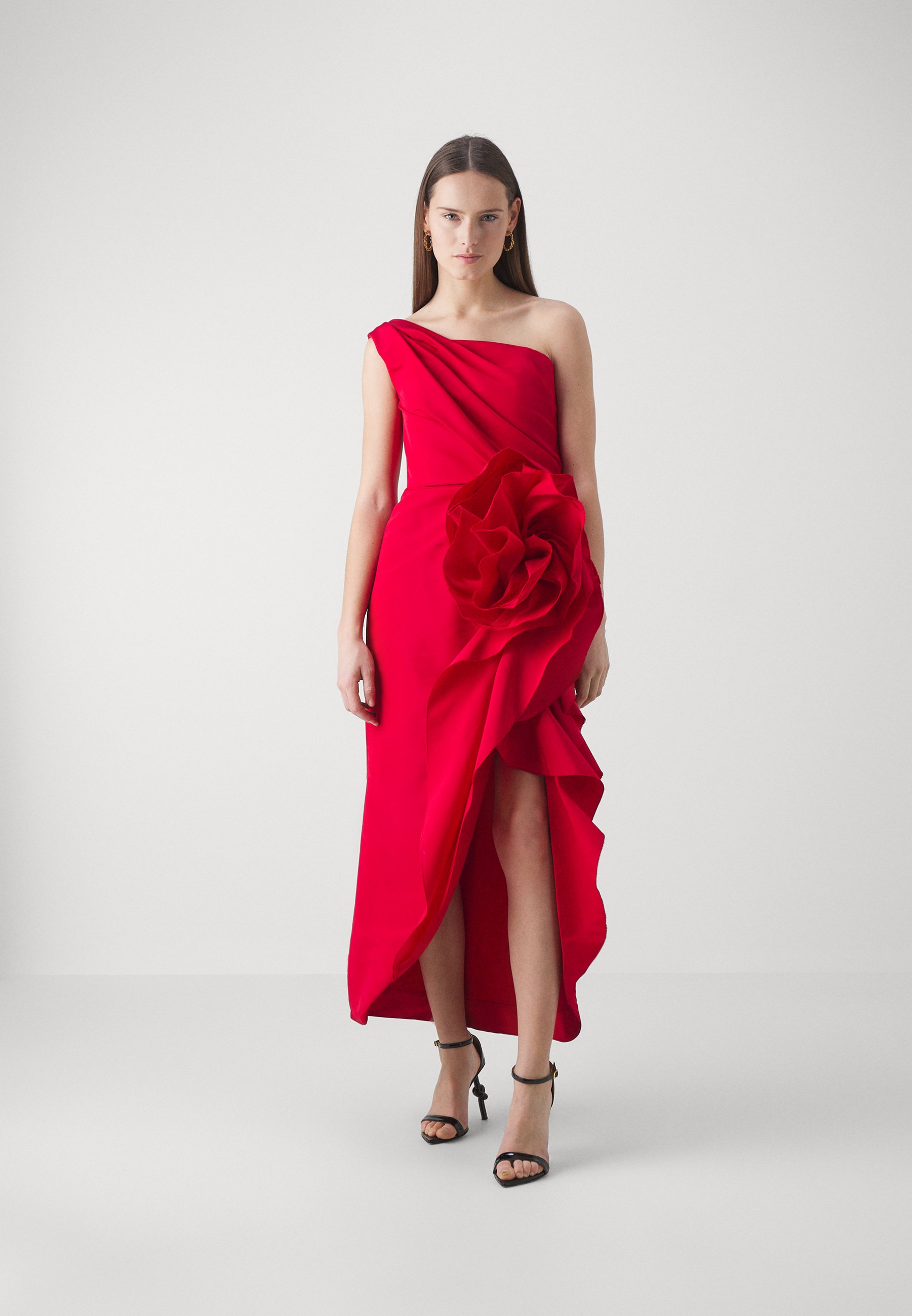Marchesa ONE SHOULDER ANKLE LENGTH COLUMN GOWN - Occasion wear - red -  Zalando.ie