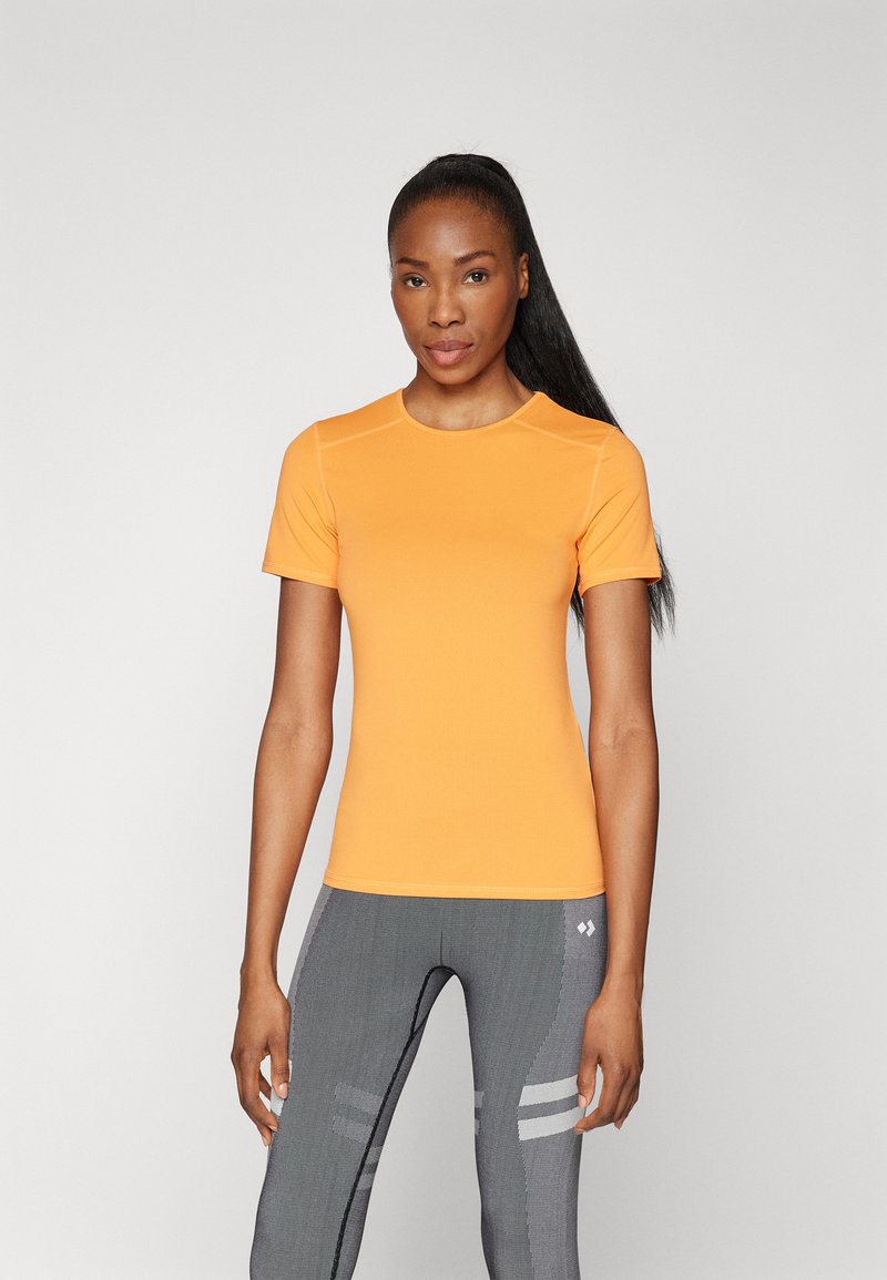 ONLY Play ONPMILA LIFE ON SLIM TEE  - Lihtne T-särk - tangerine