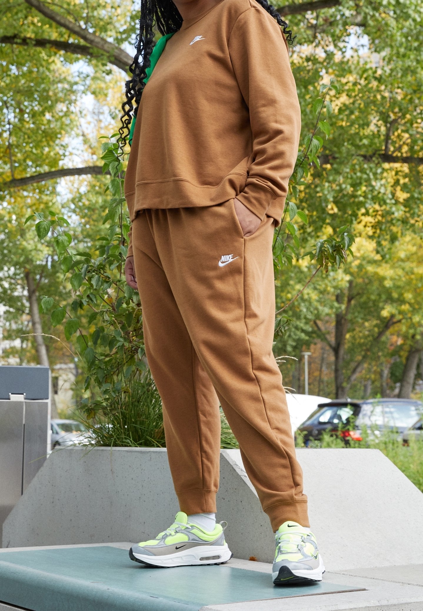 nike tracksuit brown