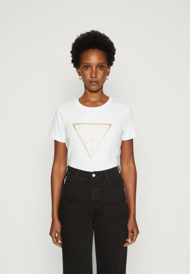 Guess - TRIANGLE - Print T-shirt - pure white, Enlarge