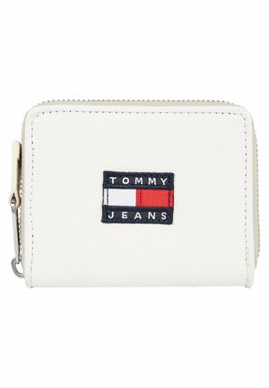 Tommy Jeans HERITAGE LOGO SMALL ZIP-AROUND - Portefeuille - triple white