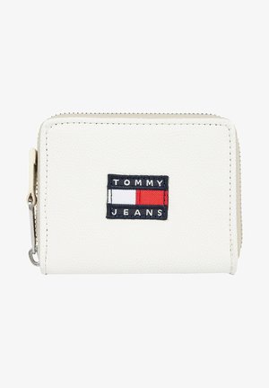 Tommy Jeans HERITAGE LOGO SMALL ZIP-AROUND - Monedero - triple white