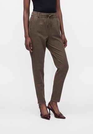 ONLY, ONLPOPTRASH-DELL Regular Fit - Broek - black/white pepper/dark brown