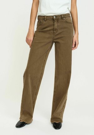 SRKILEA WILLA MIDWAIST WIDE - Straight leg jeans - sepia