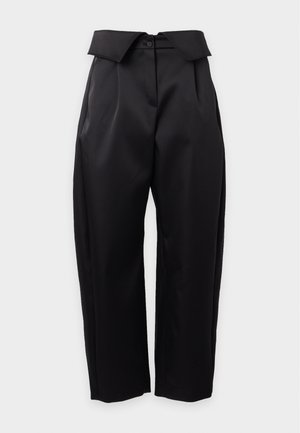 KARL LAGERFELD, STUDIO BARREL PANTS - Nohavice - black