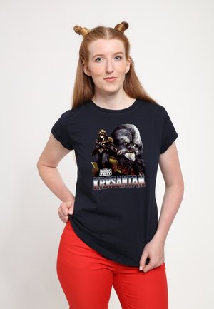 BOOK OF BOBA FETT QUESTIONS LATER - Print T-shirt - navy blue