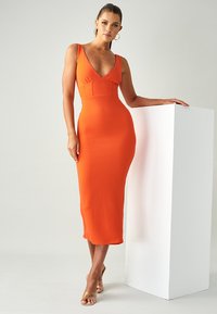BWLDR SUNDA MIDI X KRISTINA - Pārliekama kleita - tangerine
