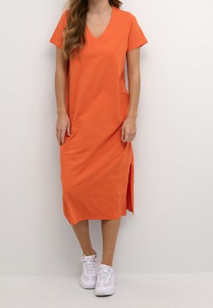 Robe en jersey - neon orange
