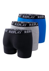 Replay 6ER PACK LOGO EINFARBIG - Boxer brief - schwarz schwarz grau blau
