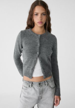 Stradivarius BUTTON UP  - Strickjacke - dark grey