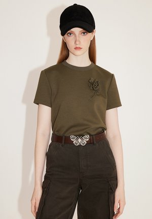 T-shirt med print - military green
