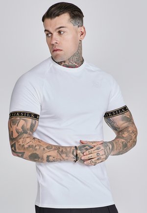 SIKSILK TECH - Print T-shirt - white